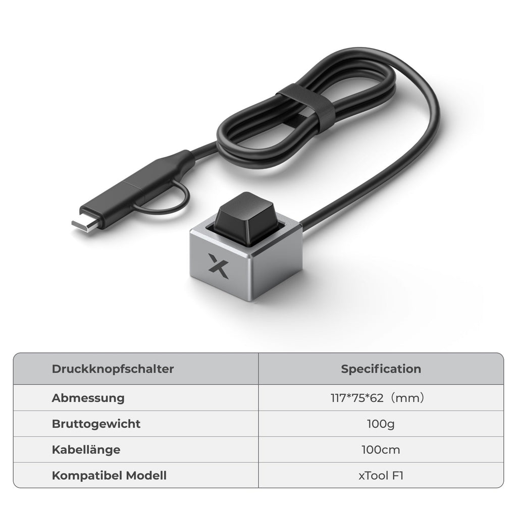 xTool F2/F1/F2 Ultra Pedal oder Button Schalter