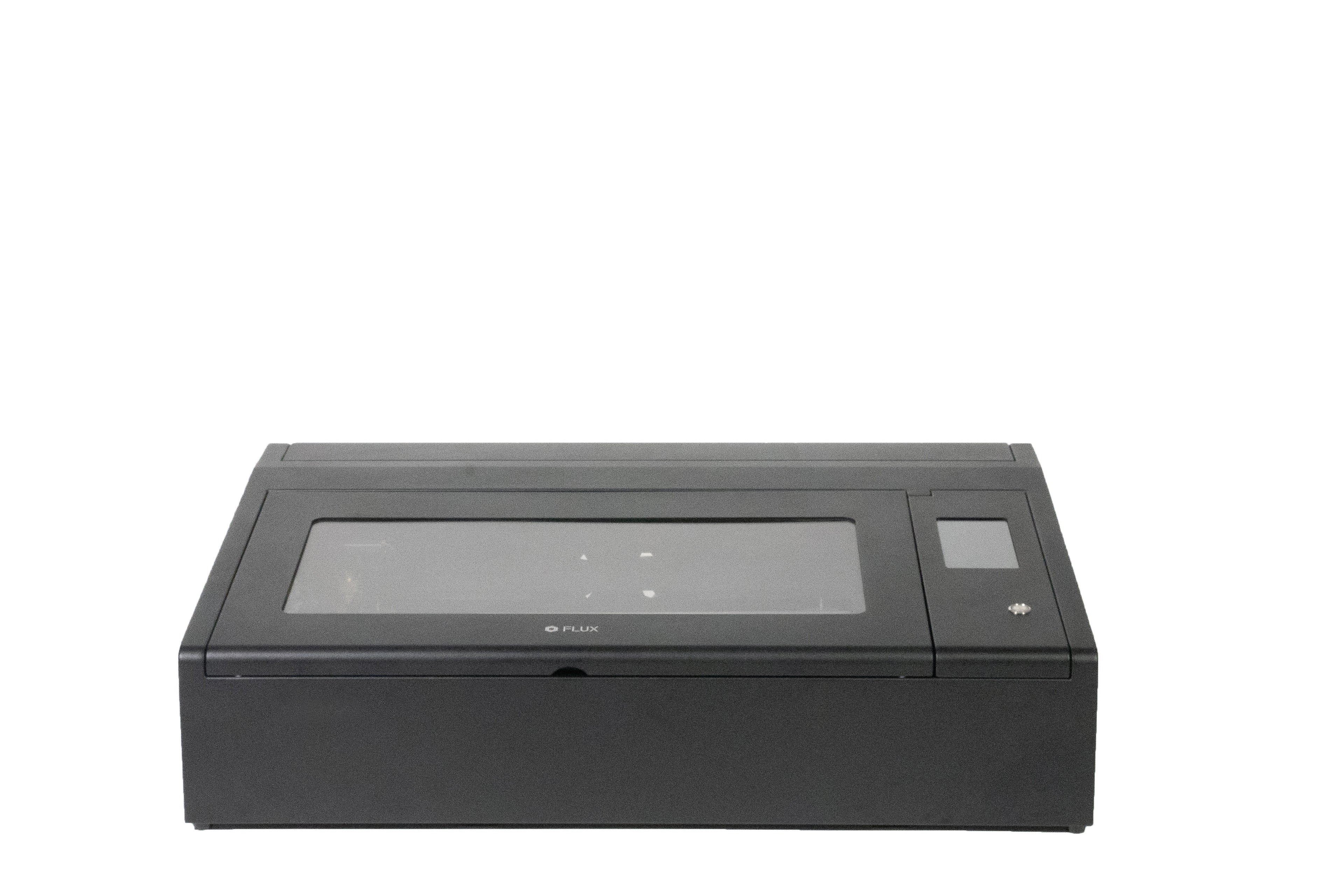 FLUX Laser Beambox Pro 50W CO2-Lasergravierer und -Cutter zur präzisen Gravur und zum Schneiden von Holz, Leder, Acryl und Textilien.
