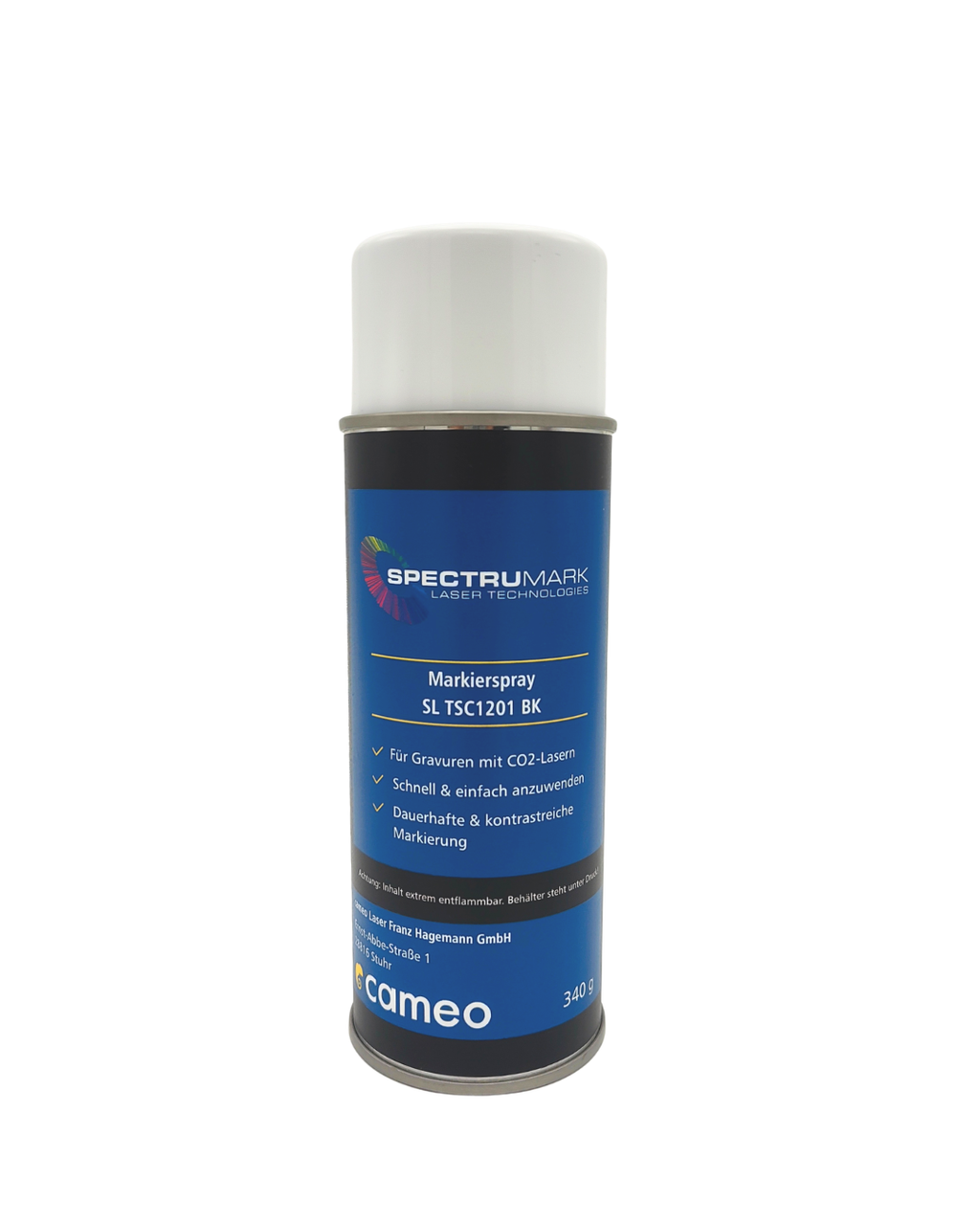 Spectrumark® SL TSC1201 BK Spray – Laser-Markierungsspray für präzise Metallgravuren