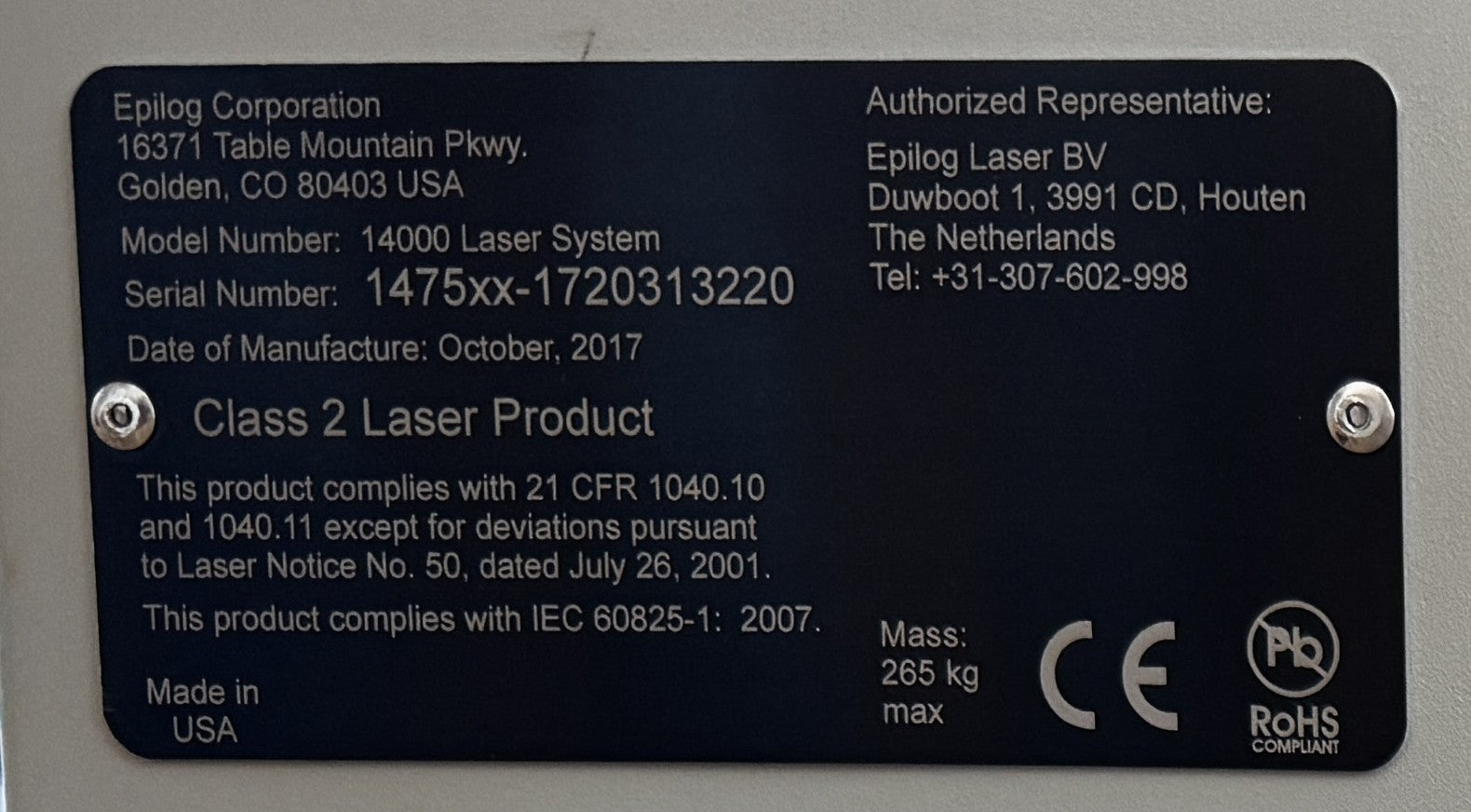 Epilog Fusion 40 M2 mit 75 Watt (Kopie)