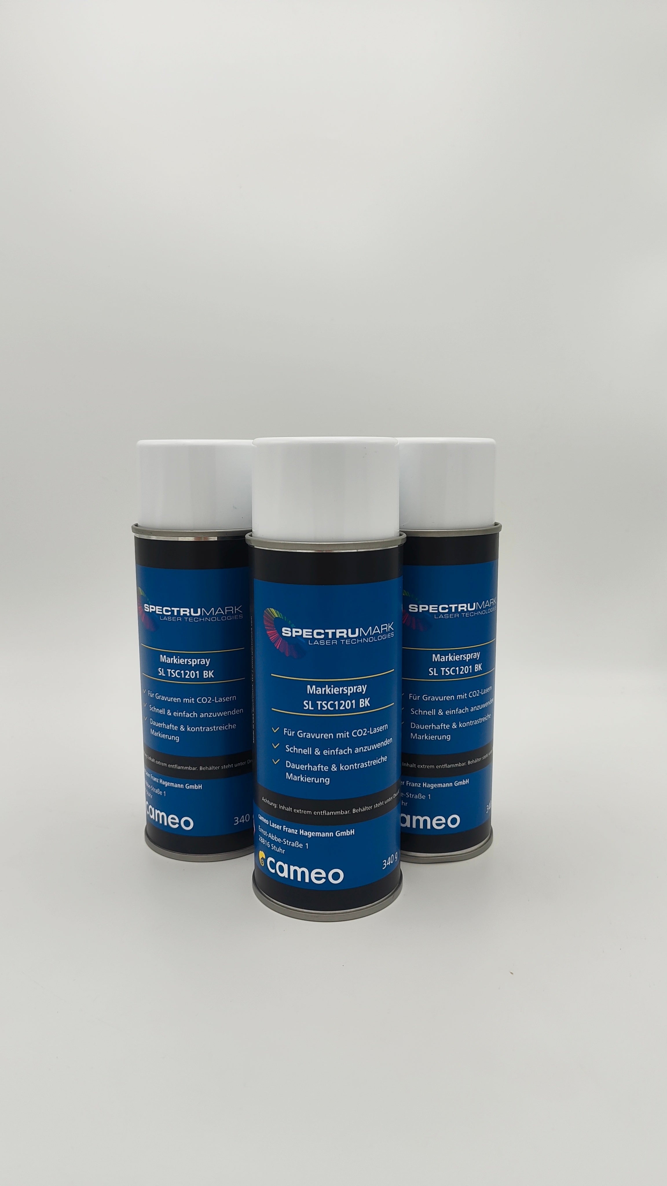 Spectrumark® SL TSC1201 BK Spray – Laser-Markierungsspray für präzise Metallgravuren