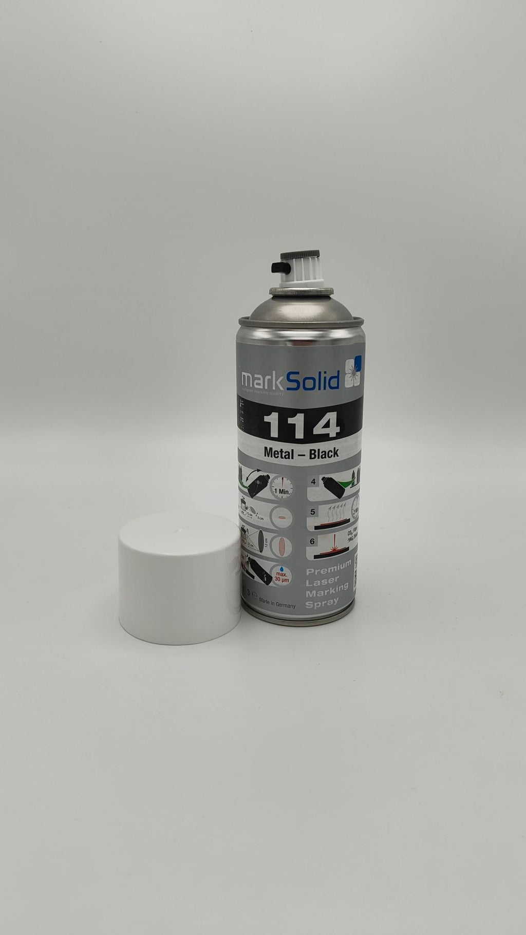 markSolid 114 – Laser-Markierungsspray für präzise Metallgravuren