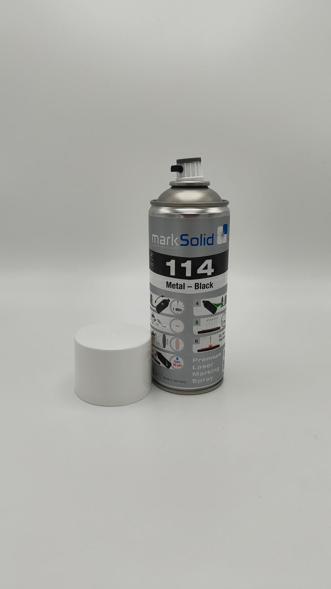 markSolid 114 – Laser-Markierungsspray für präzise Metallgravuren