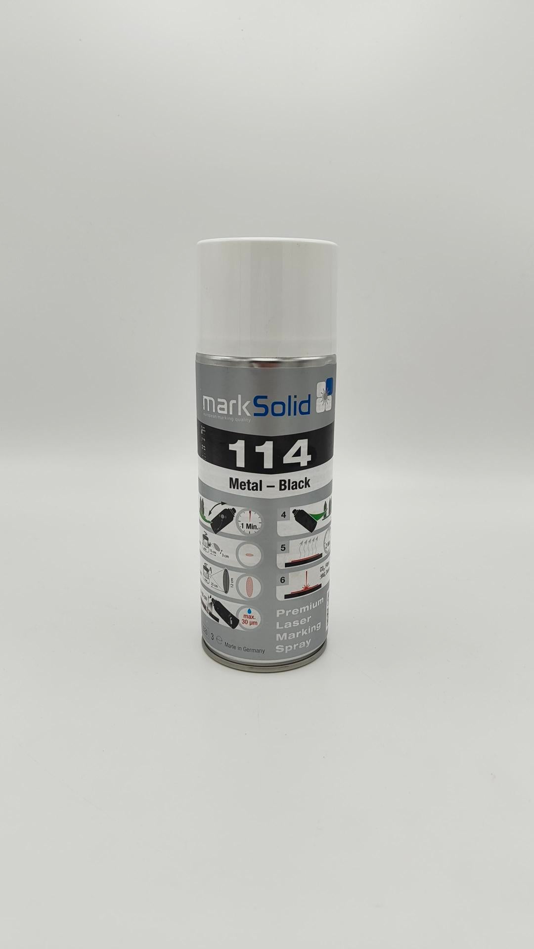 markSolid 114 – Laser-Markierungsspray für präzise Metallgravuren