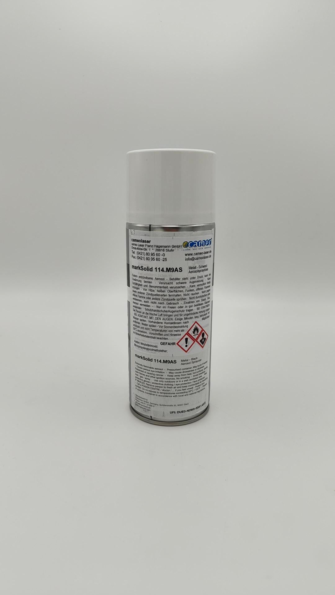 markSolid 114 – Laser-Markierungsspray für präzise Metallgravuren