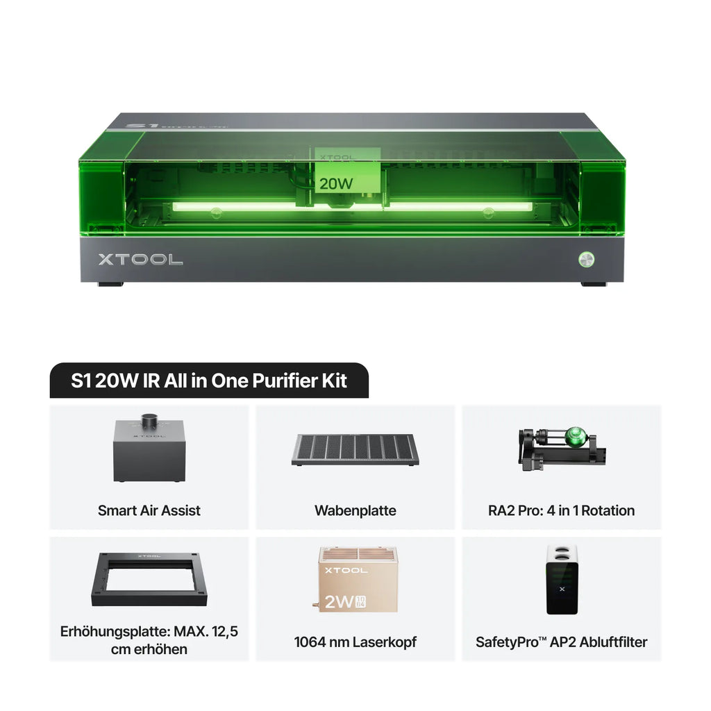 xTool S1 20W Diodenlasergravierer und Laser Cutter