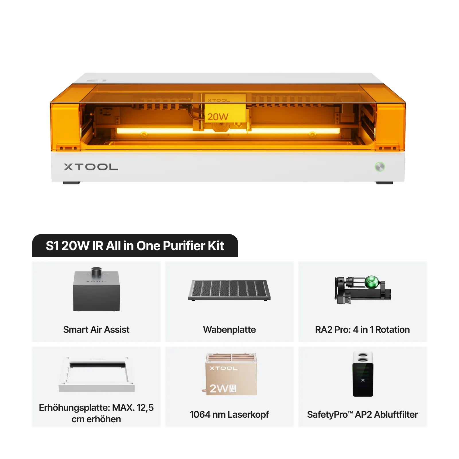 xTool S1 20W Diodenlasergravierer und Laser Cutter