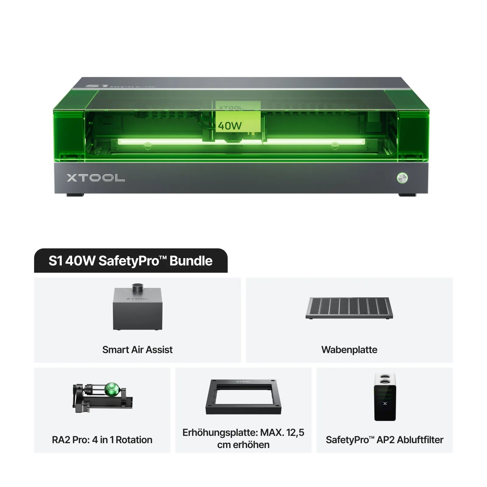xTool S1  Diodenlasergravierer und Laser Cutter