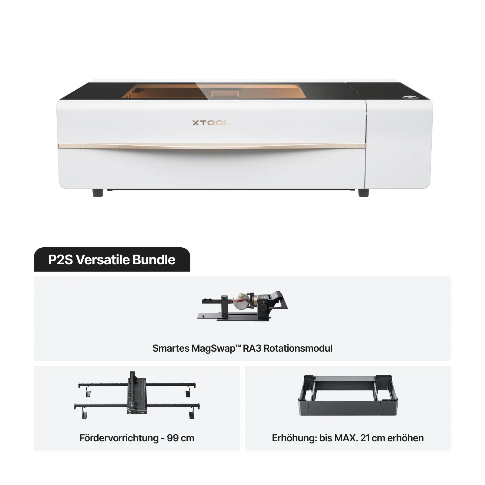 xTool P2S 55W Desktop CO2 Laser Cutter und Lasergravierer (LK 4)