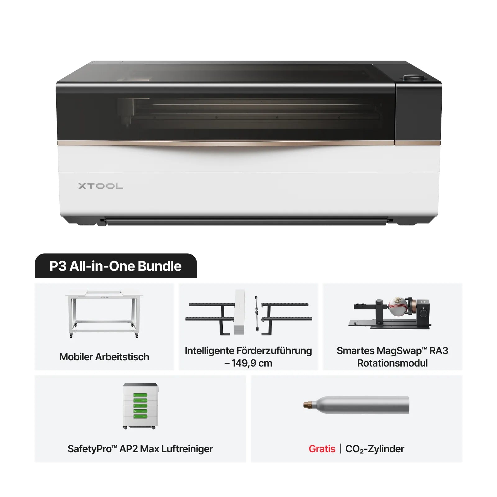 xTool P3 80W Flagship CO2 Lasergravierer und Laser Cutter